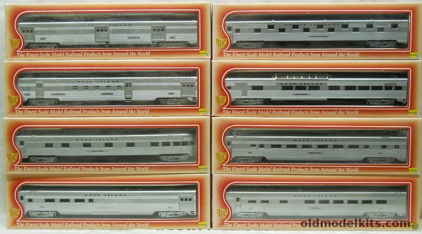 IHC 1/87 Rock Island Corrugated Passenger Cars / Sleeper / Combine / Observation (wear) / RPO / Baggage / Vista Dome / Diner / Coach - HO Scale plastic model kit